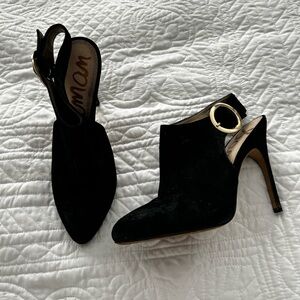 SAM EDELMAN Black Suede Heels